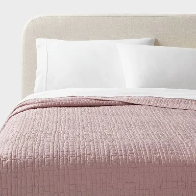 New - Full/Queen TENCEL Quilt Blush - Threshold