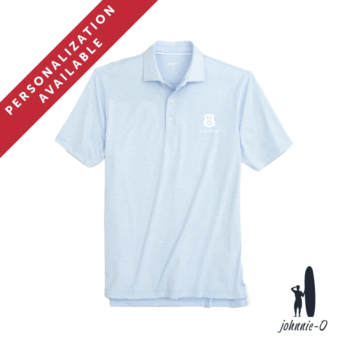 New! Kappa Alpha Personalized Johnnie-O Striped Polo