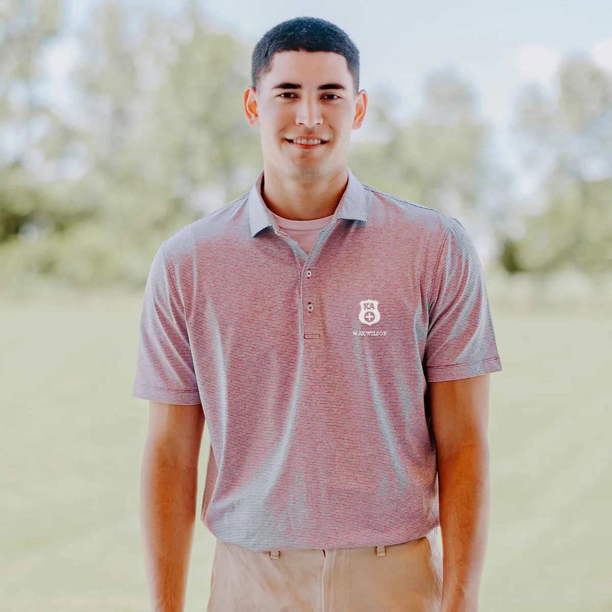 New! Kappa Alpha Personalized Johnnie-O Striped Polo