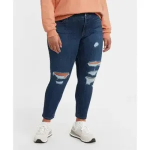 New - Levi's Women's Plus Size 711 Mid-Rise Skinny Jeans - Lapis Breakdown 20