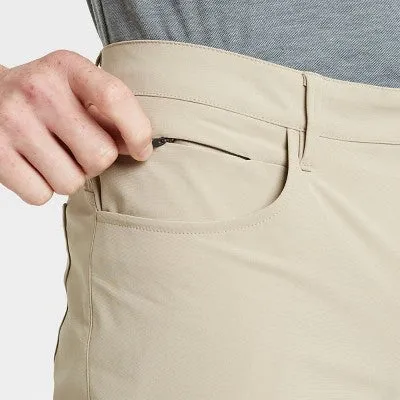 New - Men's Big & Tall Golf Slim Pants - All in Motion Khaki 40x32