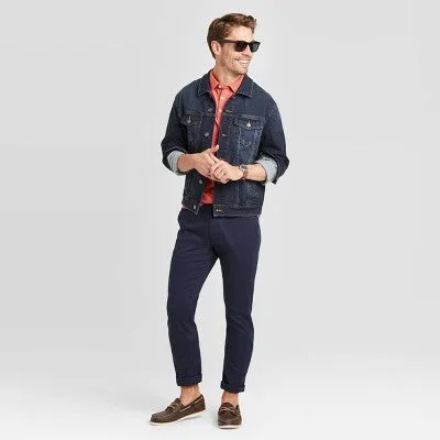 New - Men's Every Wear Slim Fit Chino Pants - Goodfellow & Co Blue 36x34