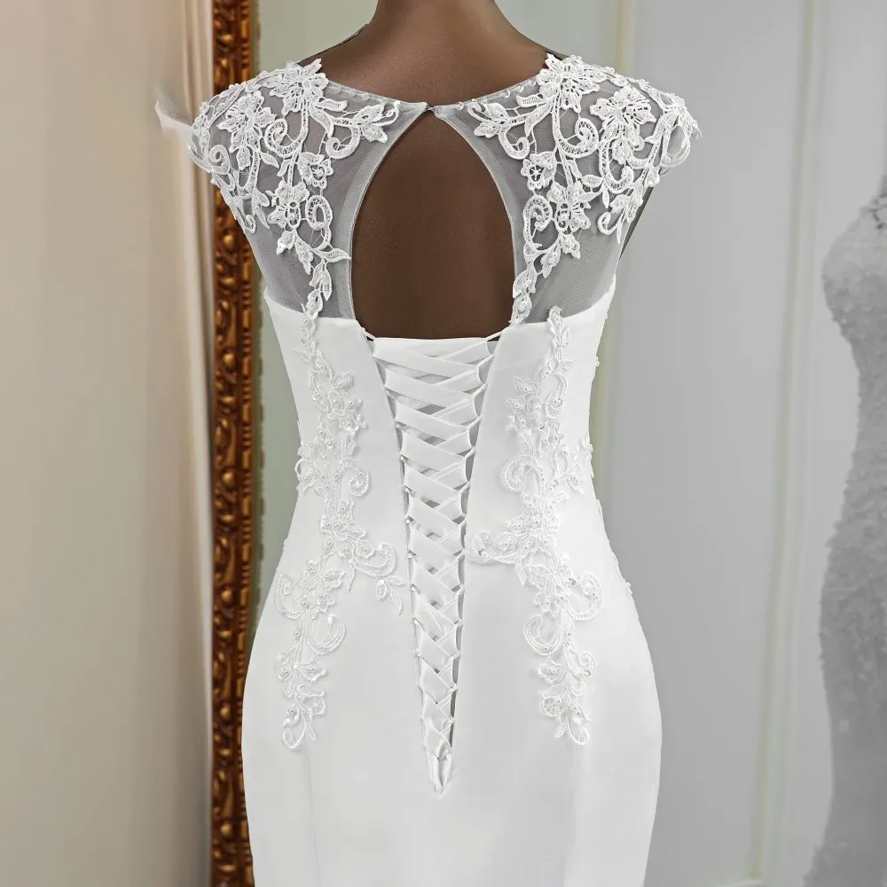 New Mermaid Wedding Dress  Sexy Wedding Gowns Sleeveless Wedding Gown