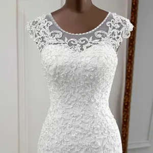 New Mermaid Wedding Dress  Sexy Wedding Gowns Sleeveless Wedding Gown