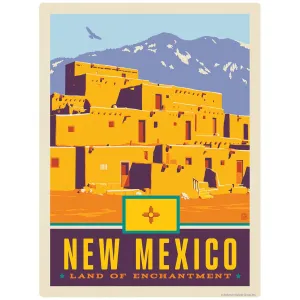 New Mexico Land of Enchantment State Taos Pueblo Vinyl Sticker