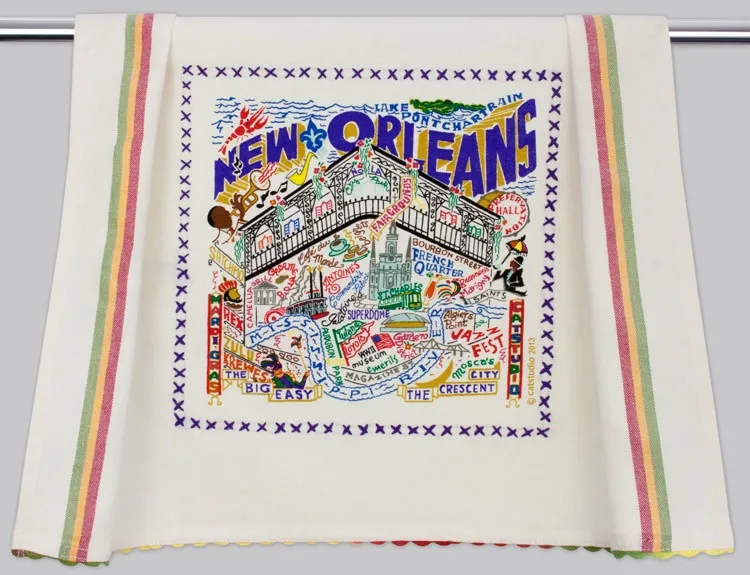 NEW ORLEANS DISH TOWEL BY CATSTUDIO