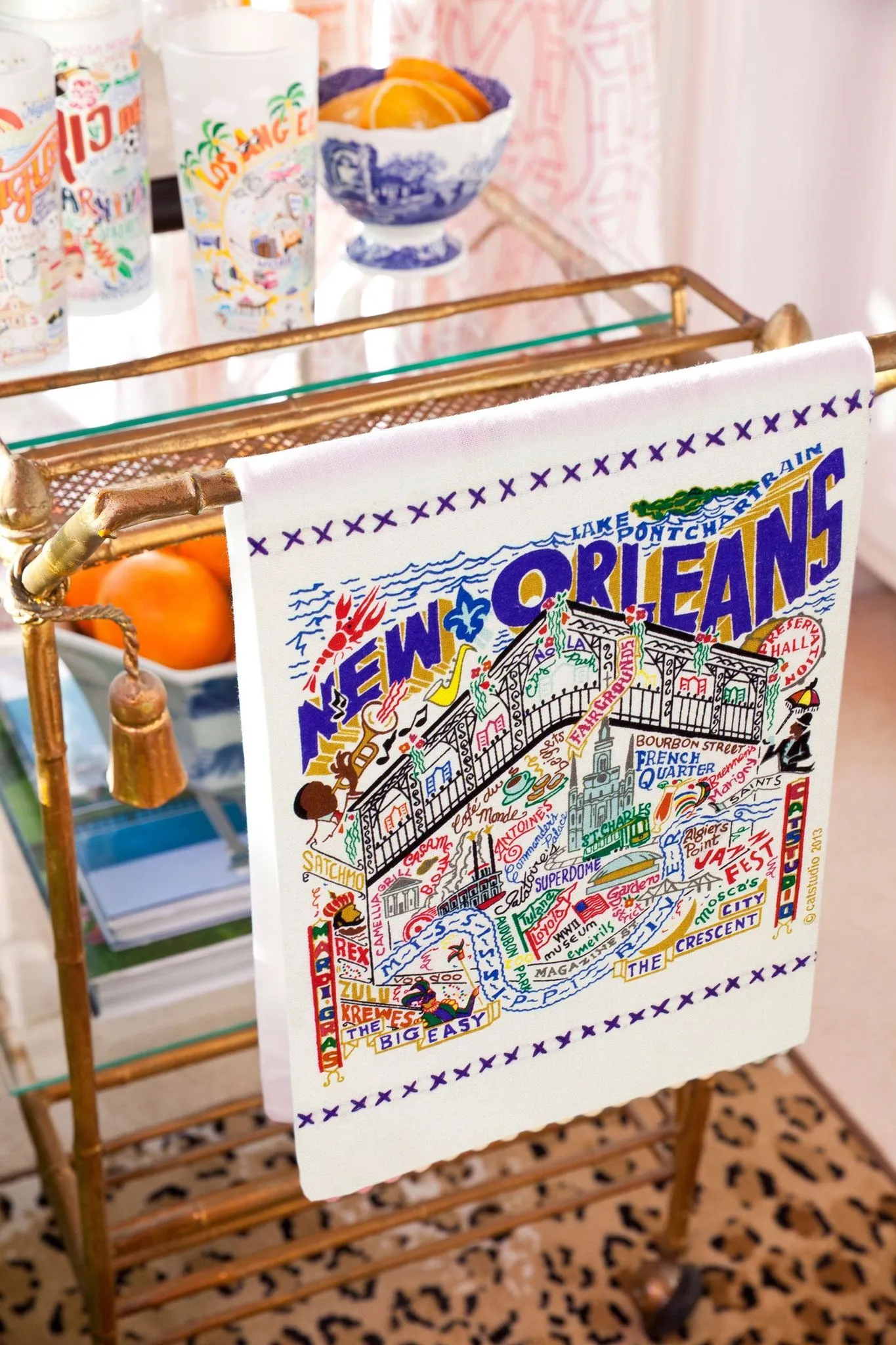 NEW ORLEANS DISH TOWEL BY CATSTUDIO