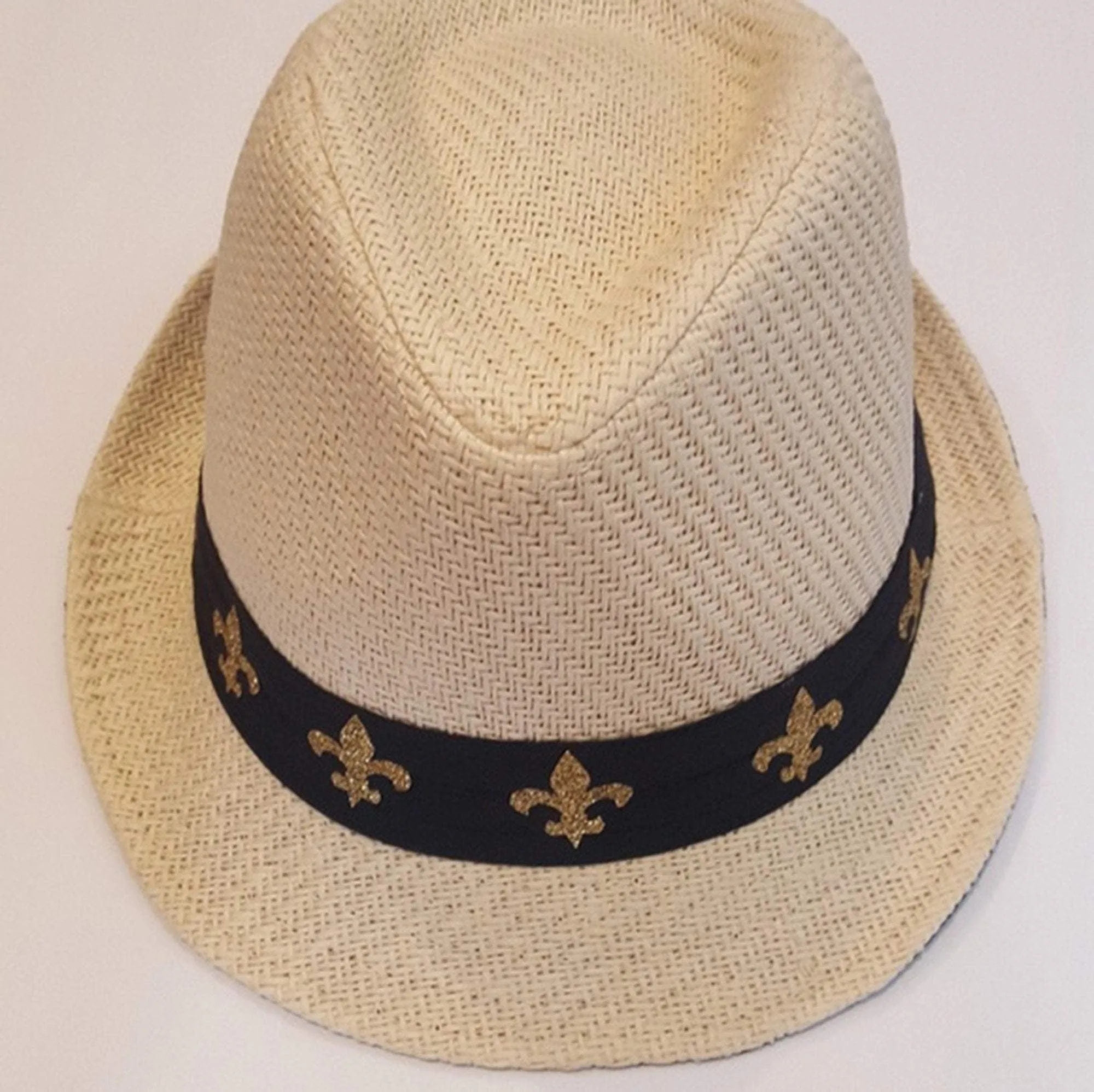 New Orleans, Fleur De Lis Panama hat/personalized Panama hat