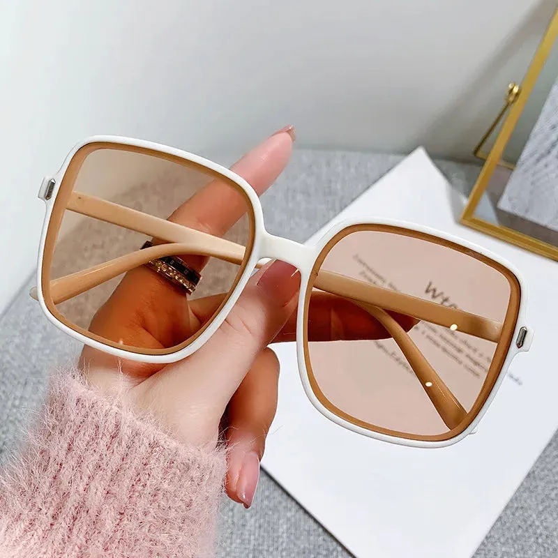 New Oversized Rectangle Sunglasses Women's Fashion Square Sun Glasses Men's Classic Vintage Eyewear UV400 Oculos De Sol