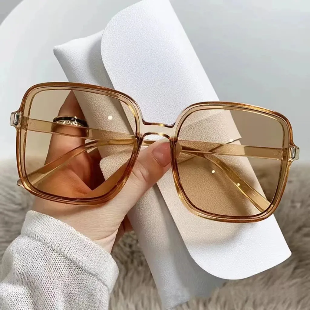 New Oversized Rectangle Sunglasses Women's Fashion Square Sun Glasses Men's Classic Vintage Eyewear UV400 Oculos De Sol