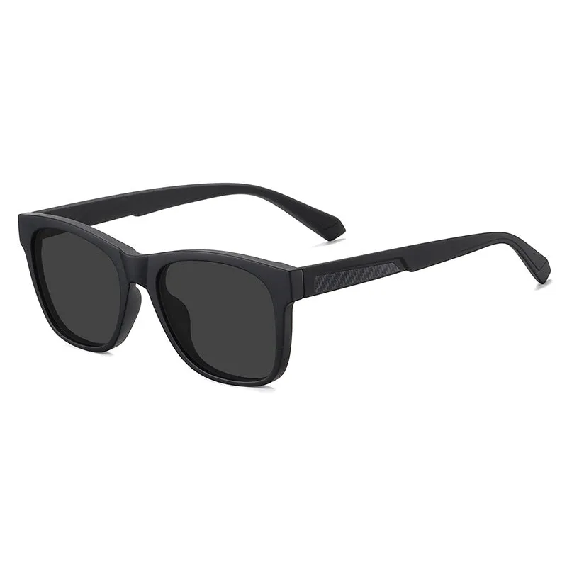 New polarized sunglasses for men, casual sports style sunglasses, ultra-light TR7517 temple carbon fiber sunglasses