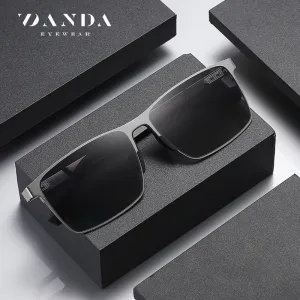 New polarized sunglasses men's square frame sunglasses driving anti-UV HD PC polarized sunglasses