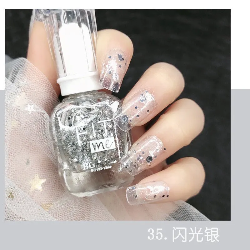 New product nail polish free toast dry display 36 color transparent nail polish cross-border beauty makeup