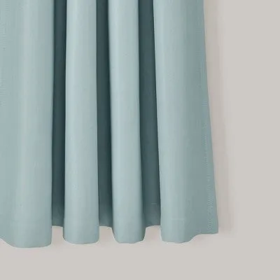 New - Set of 2 (63"x52") Insulated Grommet Top Blackout Curtain Panels Blue - Lush Décor