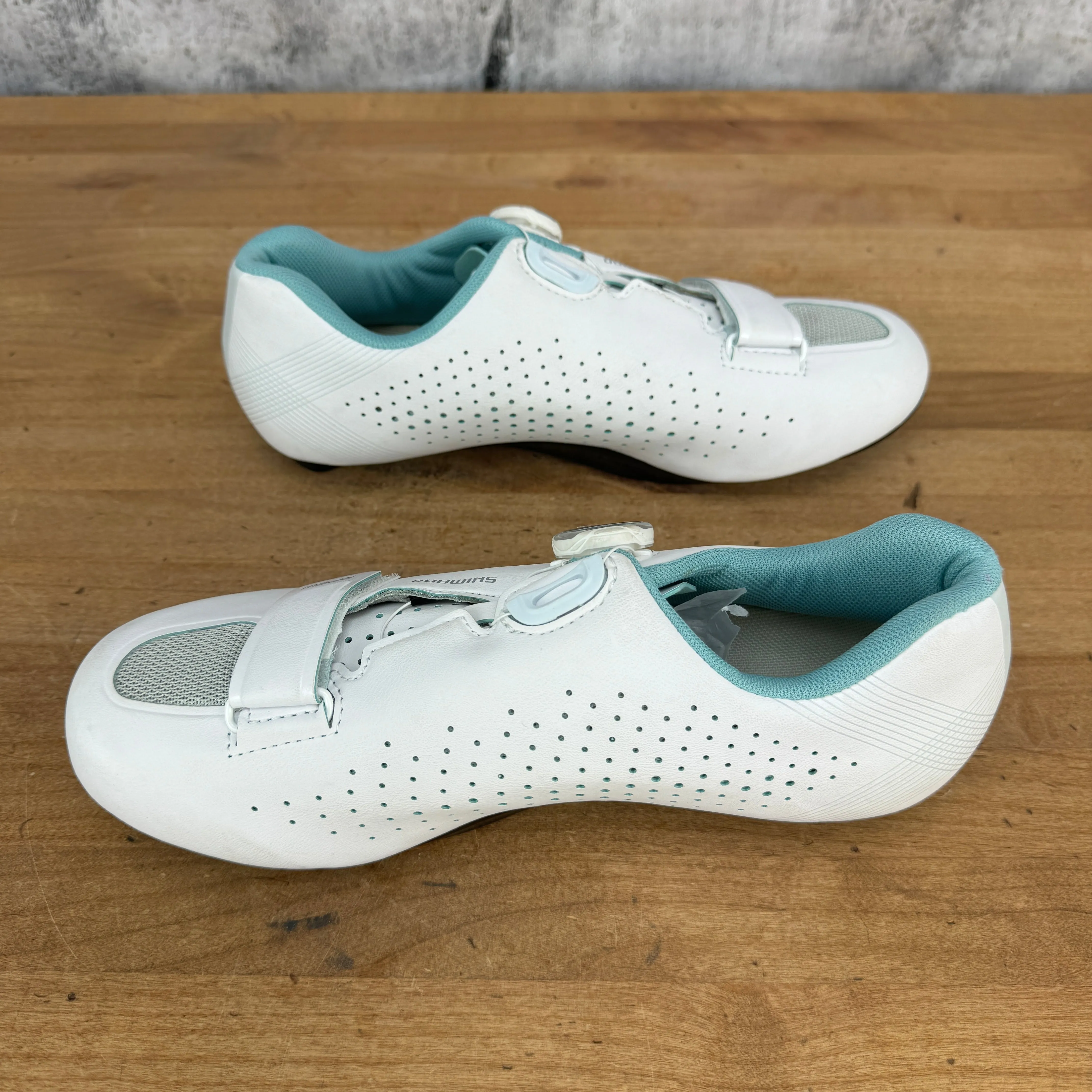 New! Shimano RPSW SH-RP501-W Women's 40 EU 3-Bolt BOA Dial Cycling Shoes White