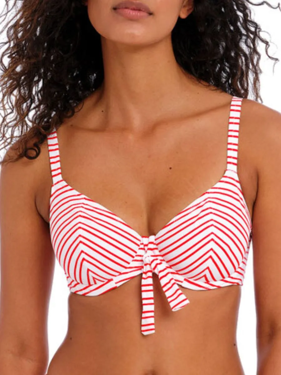 New Shores Plunge Bikini Top - Chilli