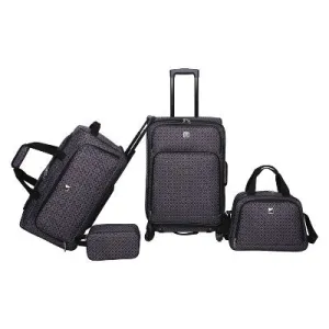 New - Skyline 4pc Luggage Set - Gray Geo