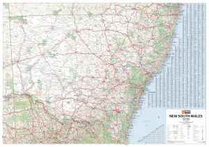 New South Wales Hema 1000 x 700mm Paper Wall Map