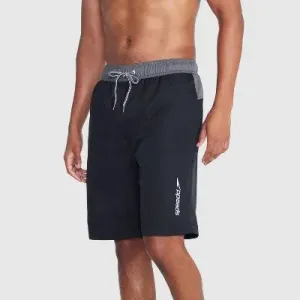 New - Speedo Men's 9" Solid Swim Shorts - Black S