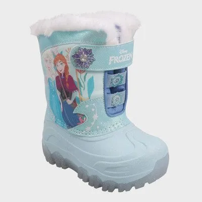 New - Toddler Girls' Frozen Winter Boots - Blue 11T