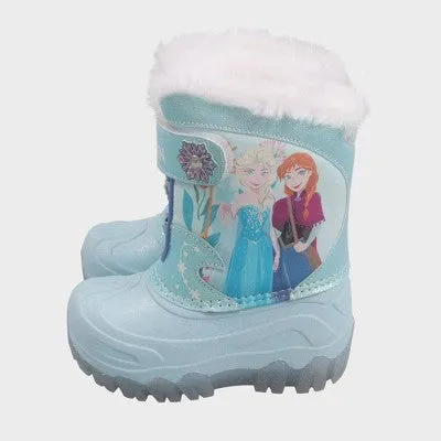 New - Toddler Girls' Frozen Winter Boots - Blue 9T