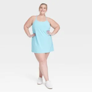 New - Women's Flex Strappy Active Dress - All In Motion Light Blue XXL