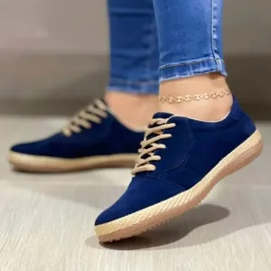 New Women's Lace-up Casual Round Toe Flat Comfort Shoes