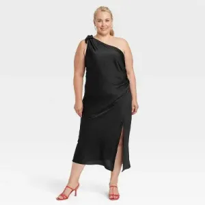 New - Women's One Shoulder Midi Dress - A New Day