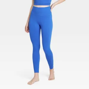 New - Women's Seamless High-Rise Rib Leggings - All In Motion Dark Blue M