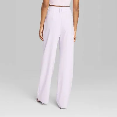 New - Women's Wide Leg Trousers - Wild Fable Lavender 10