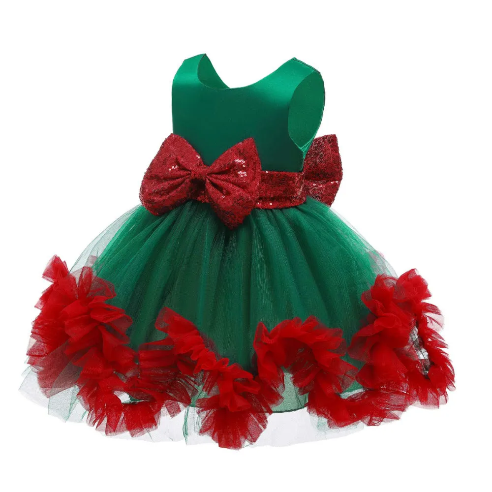 New Year Dress European and American Christmas Evening Dress Girl Princess Dress Christmas Dress