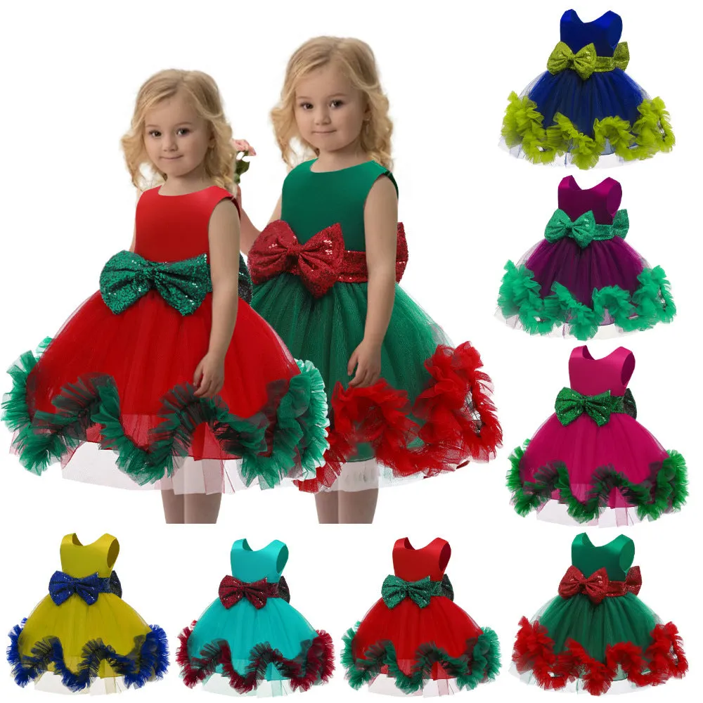 New Year Dress European and American Christmas Evening Dress Girl Princess Dress Christmas Dress