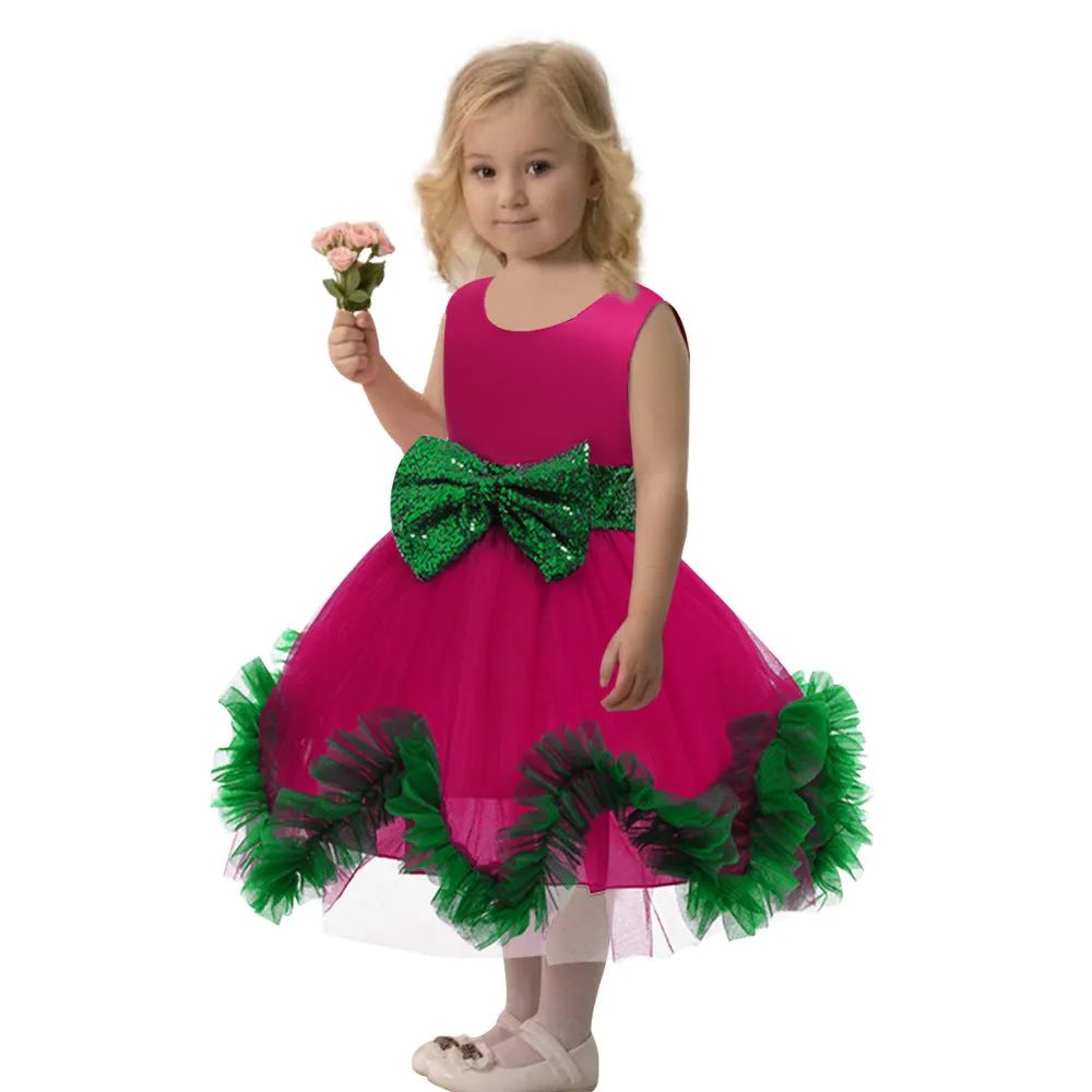 New Year Dress European and American Christmas Evening Dress Girl Princess Dress Christmas Dress