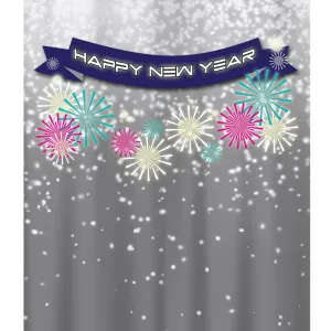 New Years Eve Banner Printed Backdrop