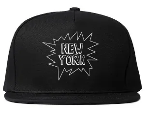 New York Bubble Quote Mens Snapback Hat