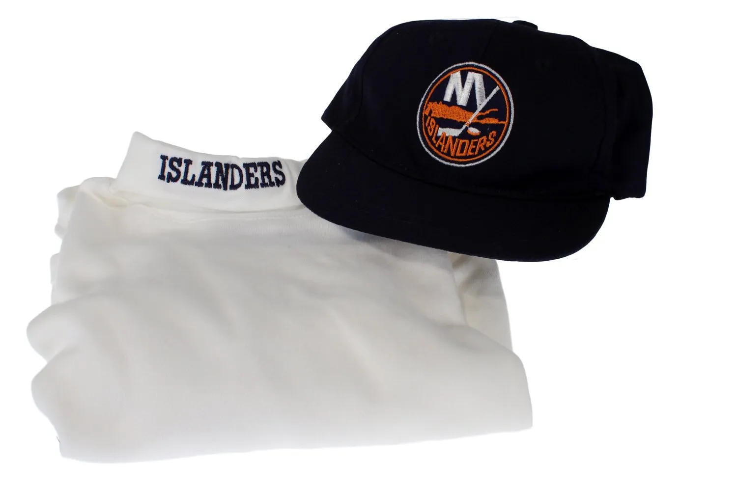 New York Islanders NHL Baby Boys Infants Creeper & Cap Gift Set, White - Navy