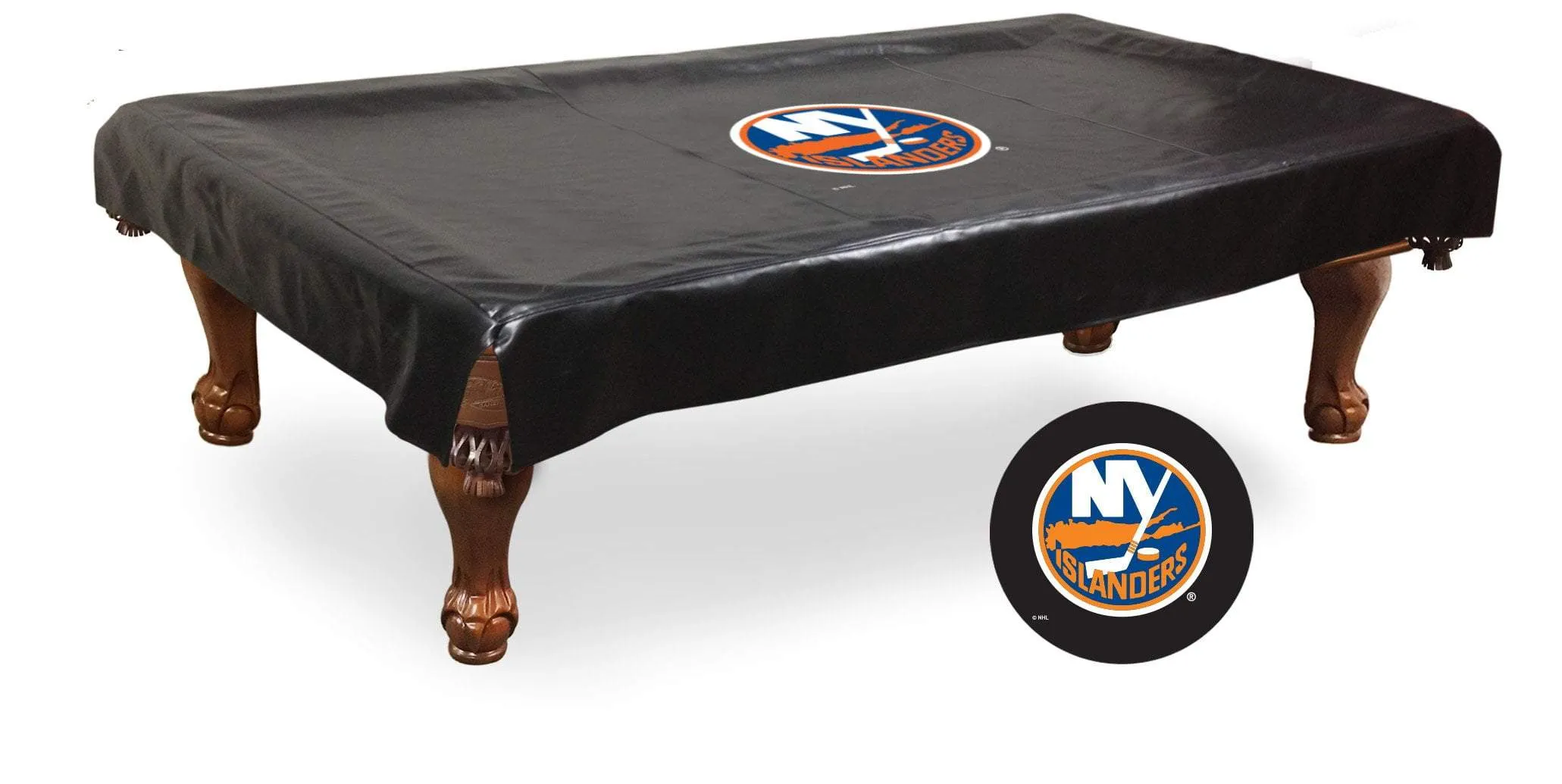 New York NY Islanders HBS Black Vinyl Billiard Pool Table Cover