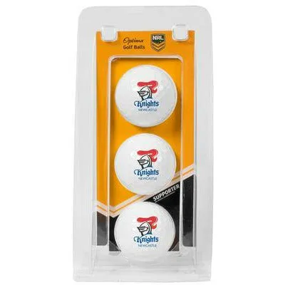 Newcastle Knights Optima Golf Ball 3 Pack