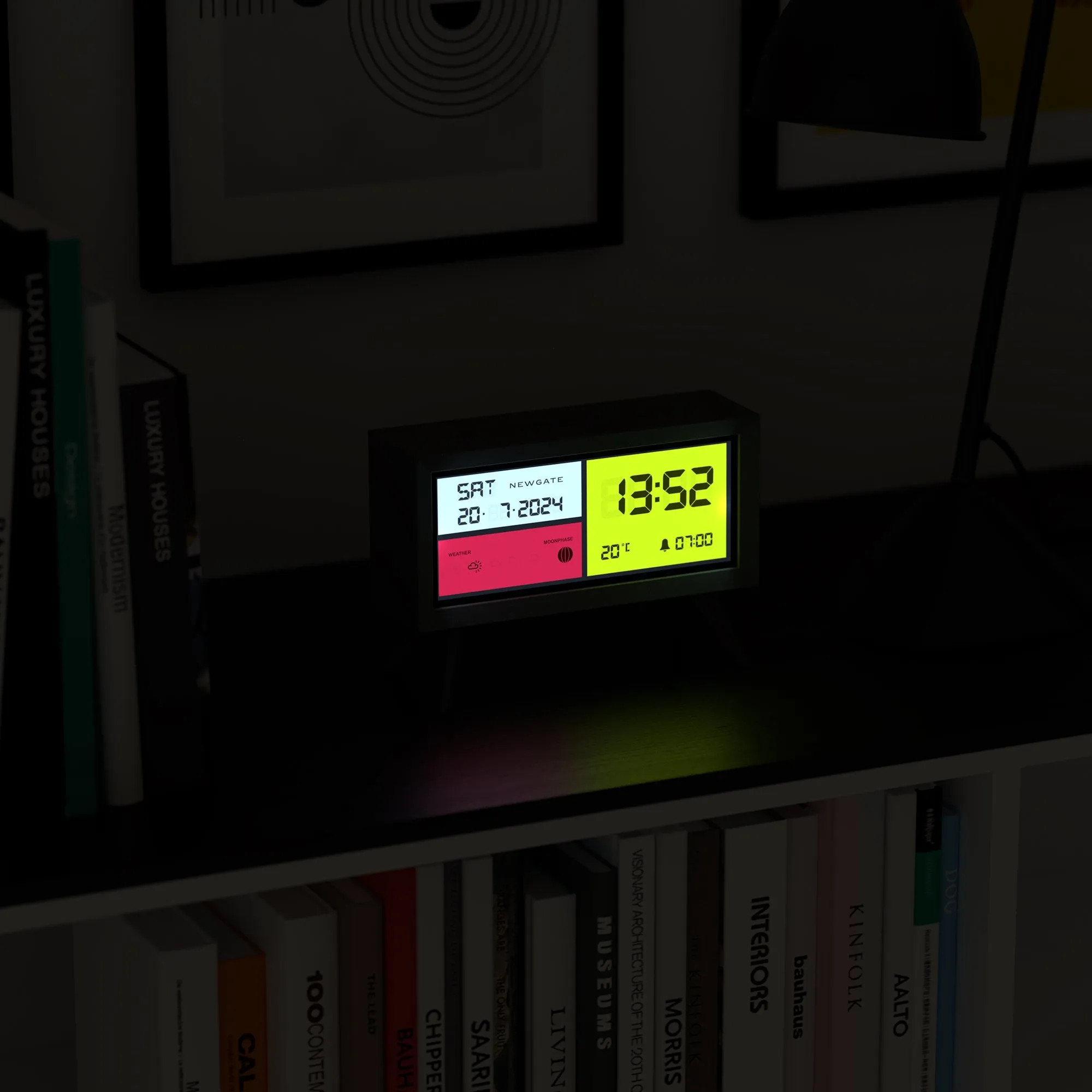 Newgate Spectronoma Lcd Alarm Clock Matte Black