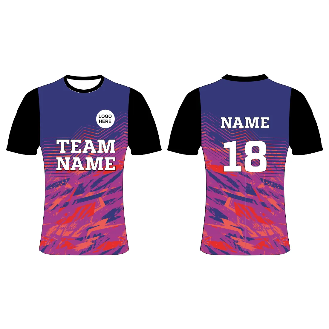 NEXT PRINT All Over Printed Customized Sublimation T-Shirt Unisex Sports Jersey Player Name & Number, Team Name And Logo.NP00800125