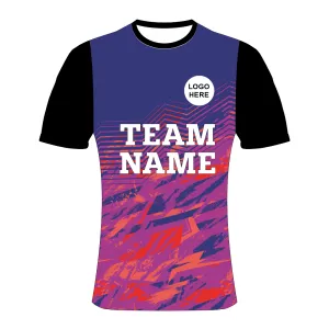 NEXT PRINT All Over Printed Customized Sublimation T-Shirt Unisex Sports Jersey Player Name & Number, Team Name And Logo.NP00800125