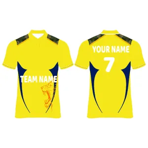 Next Print Chennai Cricket Jersey Player Name & Number, Team Name And Logo.NP030000