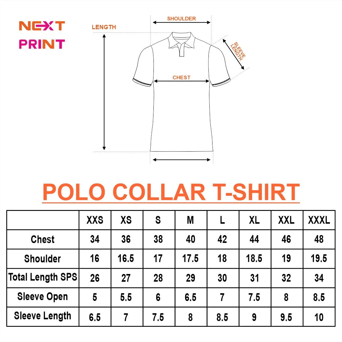 Next Print Customised Polo Neck White Jersey NPTS94