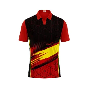 Next Print Customized Polo Neck Red Jersey NPTS63