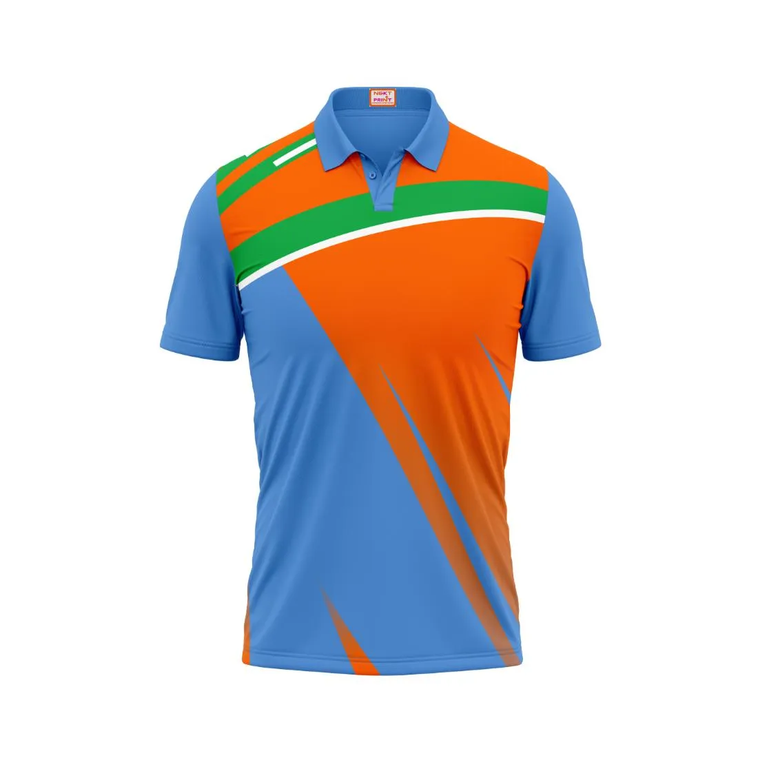 Next Print Customized Polo Neck Skyblue Jersey Design 13