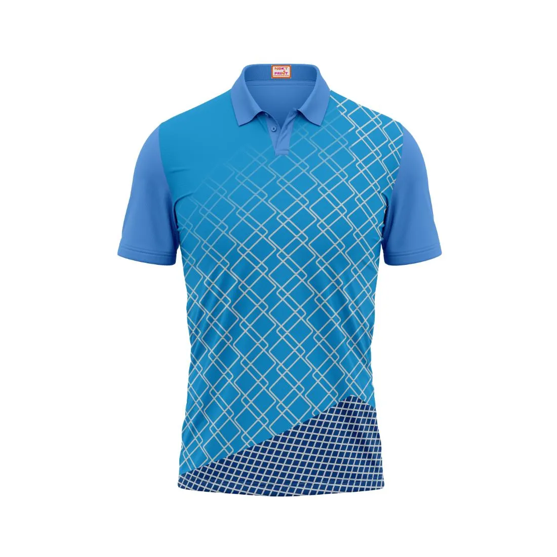 Next Print Customized Polo Neck Skyblue Jersey Design 14