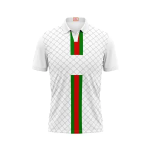 Next Print Customized Polo Neck White Jersey NPTS13