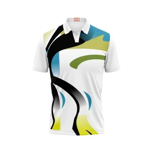 Next Print Customized Polo Neck White Jersey NPTS44