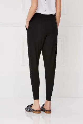 Next Womens Tapered Leg Black Trousers