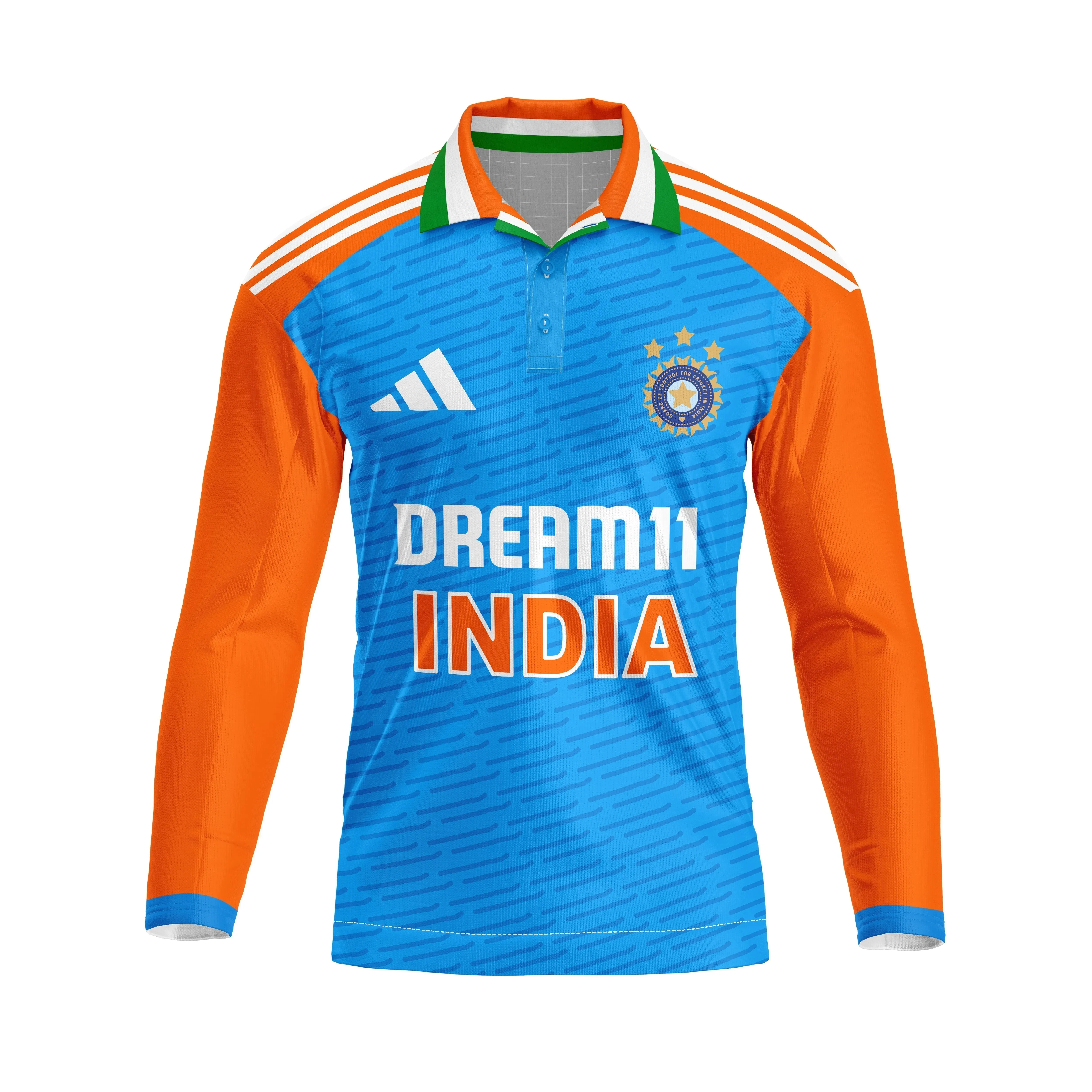 Nextprint Bhuvaneshwar Printed India Cricket 2024 World Cup Jersey Full Sleeve